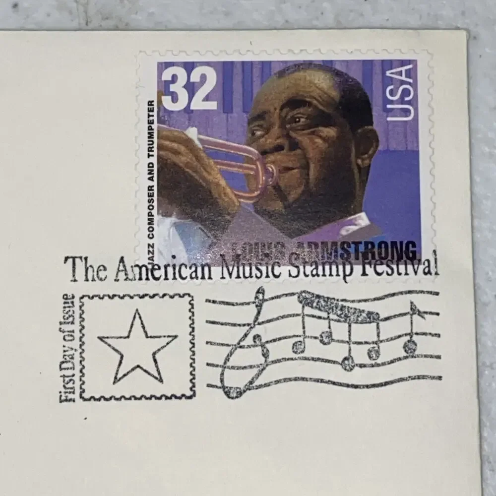 1995 Louis Armstrong Satchmo New Orleans 32c Stamped Envelopes Lot 2 First Day